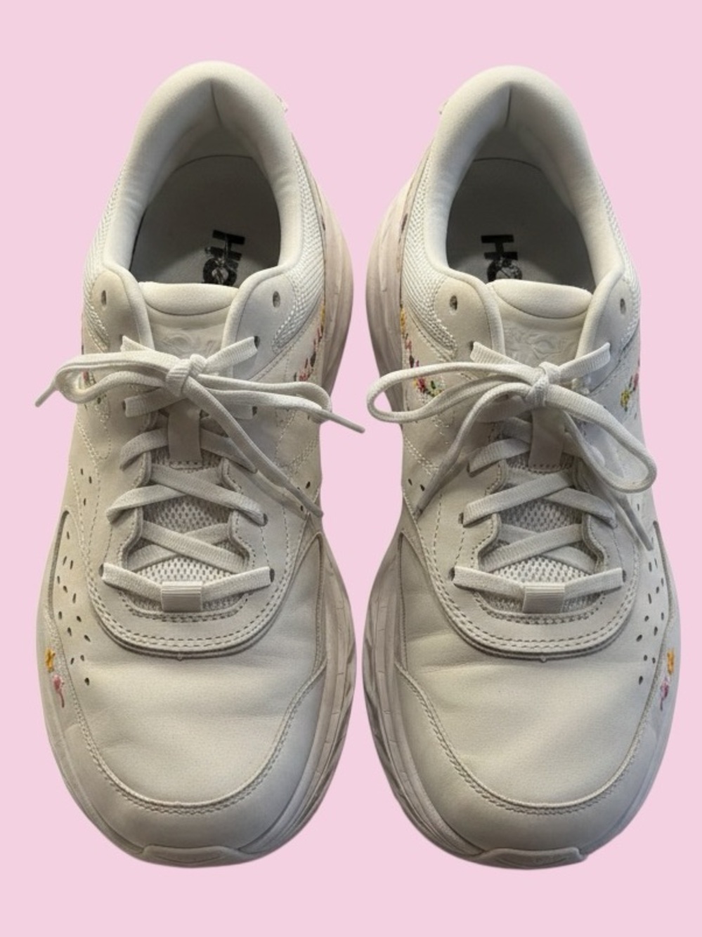 🌸🎀🌸HOKA🎀Bondi Limited Edition Floral Embroidered Sneakers🎀WMN’S 12🎀Like New!🌸🎀🌸 - Picture 3 of 7